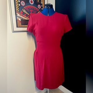 Theory Corset Tee Admiral Crepe Dress Red